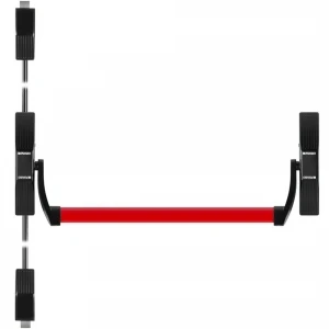 Ручка-штанга нажимная AP.1700C push-bar (ANTI-PANIC 1700С) с тягами для двухстворчатых дверей